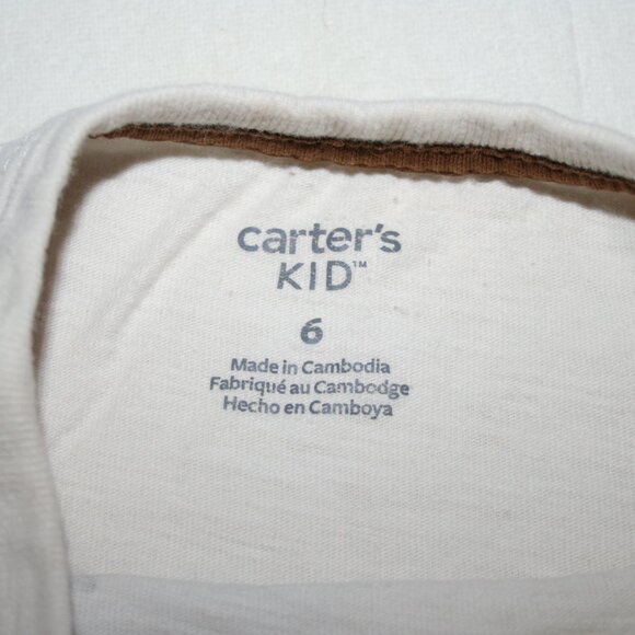 CARTERS YETI SNOWBOARD LONG SLEEVE TEE BOYS 6 CREAM EUC FUNNY GRAPHIC - Picture 8 of 11
